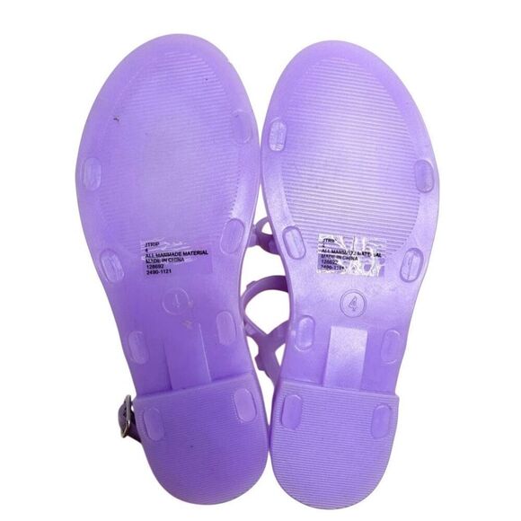 Steve Madden Jelly Sandals Kids Size 4 Purple Strappy Open Toe Jtripper - Picture 6 of 6